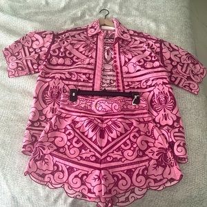 Pink Zimmerman matching embroidered set